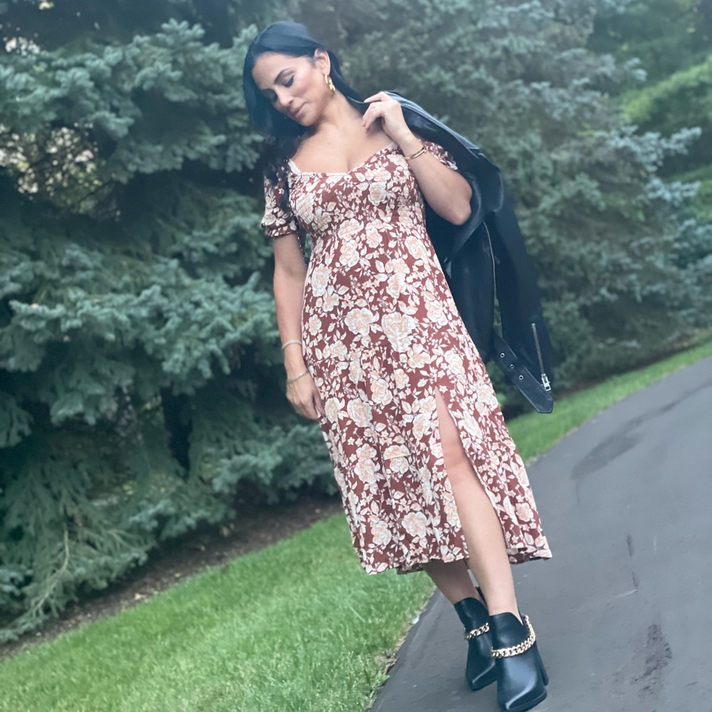 Brown floral Abercrombie and Fitch dress size small - Picture 5 of 5